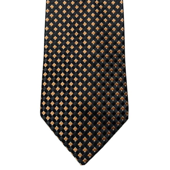Joseph Abboud Other - Joseph Abboud Black and Orange Plaids & Checks Tie